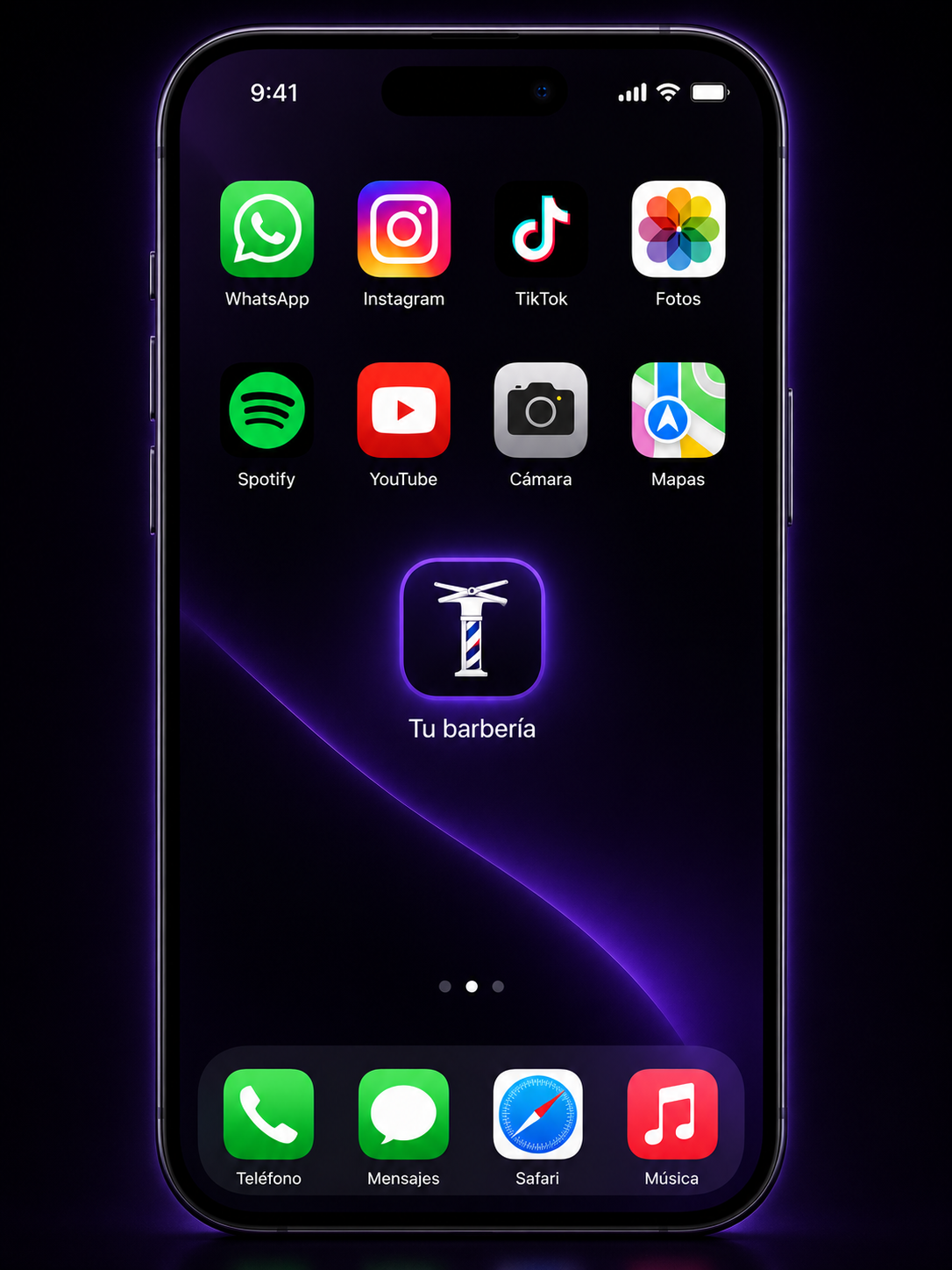 La app de Clippr en la pantalla de inicio del teléfono